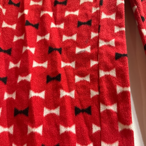 Red Bow Pattern Pajama Pants - Picture 2 of 3